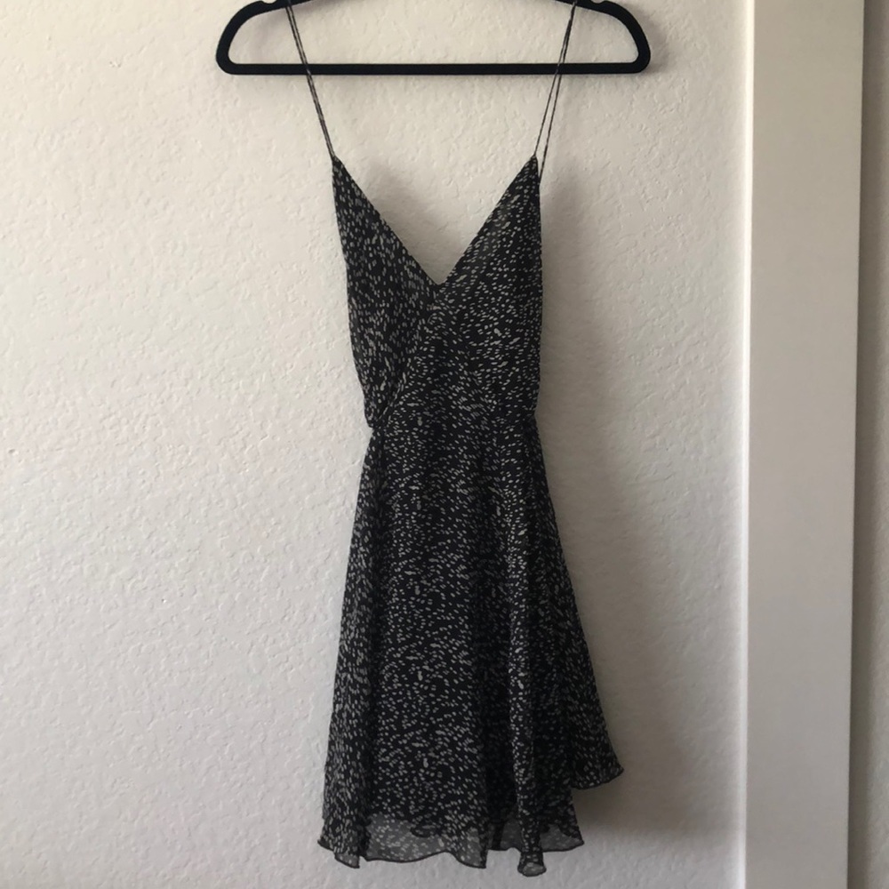 Navy & White Spotted Dress